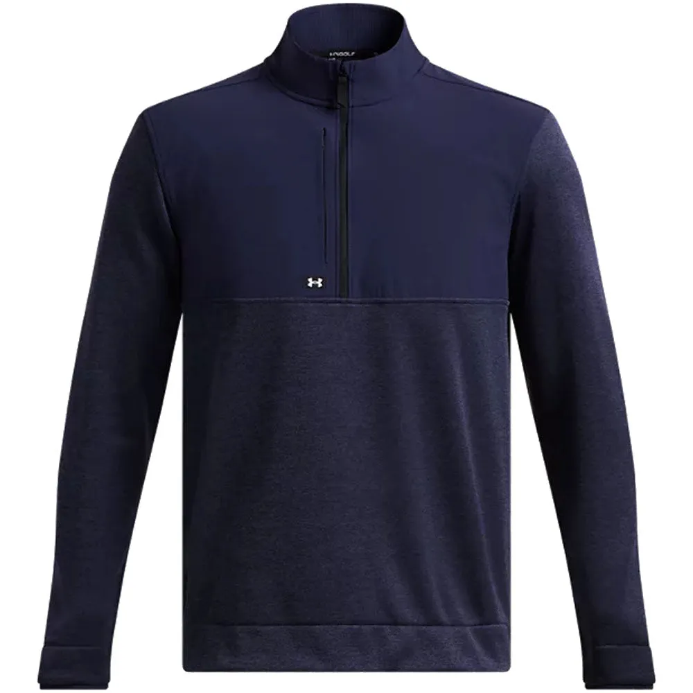 Independence Day Sale Under Armour Drive Storm Sweater Fleece 1/2 Zip - Midnight Navy/Downpour Gray