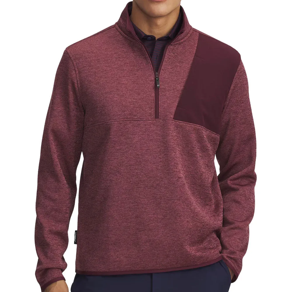 Make a Statement All Eyes on You Under Armour Drive Sweaterfleece 1/2 Zip Pullover - Dark Maroon