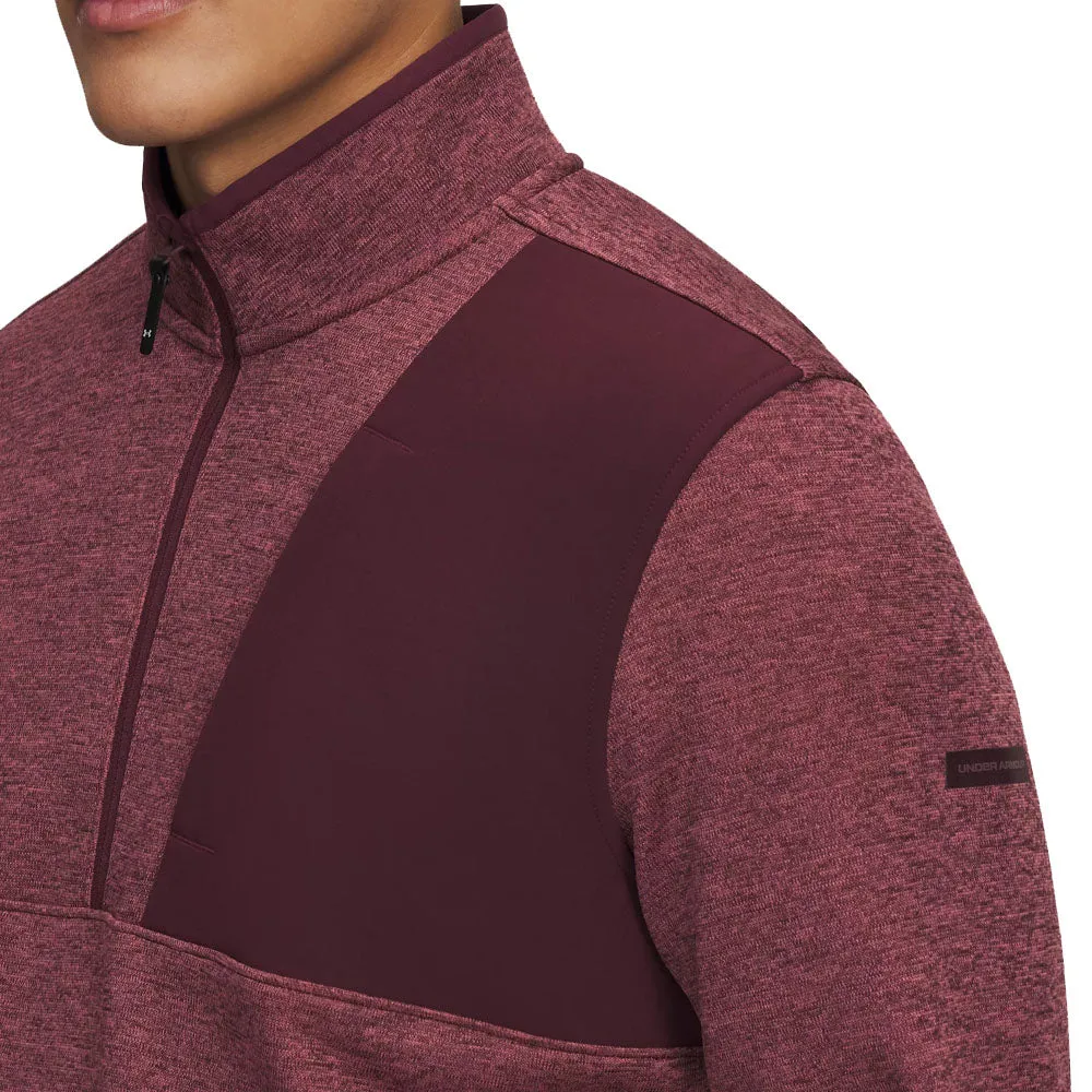 Sweetest Day Sale Deal Of The Century Under Armour Drive Sweaterfleece 1/2 Zip Pullover - Dark Maroon