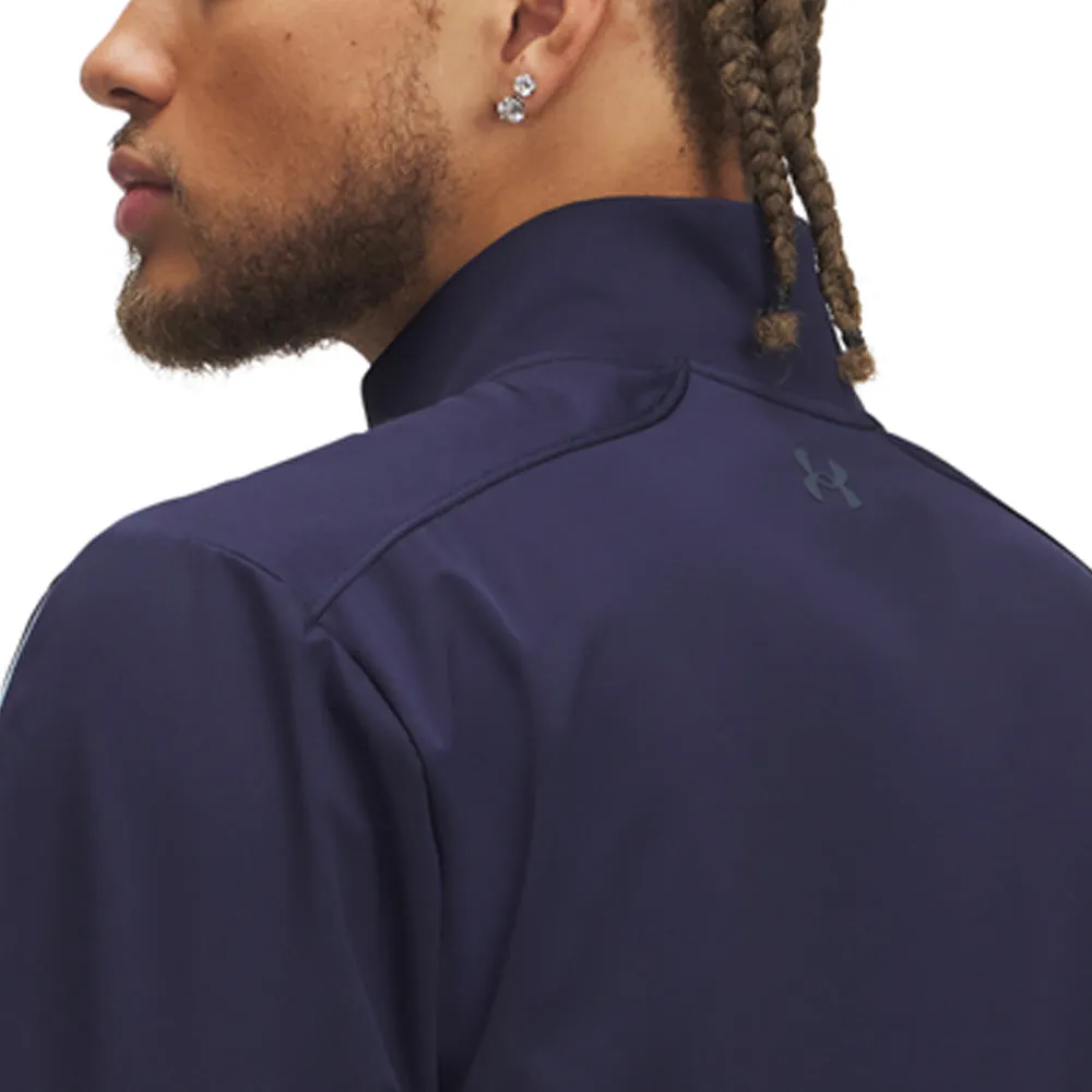 Black Friday Offer Own the Moment Under Armour Drive Wind Full Zip Pullover - Midnight Navy/Downpour Grey/Downpour Grey