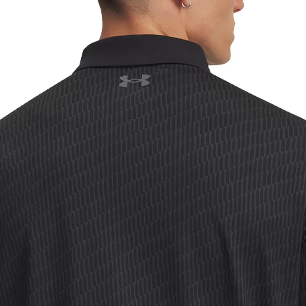 Exclusive Deal Under Armour Matchplay Printed Polo Shirt - Black/Anthracite/Pitch Gray