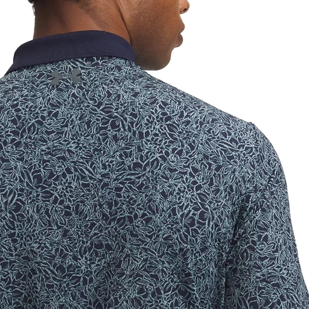 Under Armour Matchplay Printed Polo Shirt - Midnight Navy/Jasper Blue/Pitch Gray Born to Stand Out