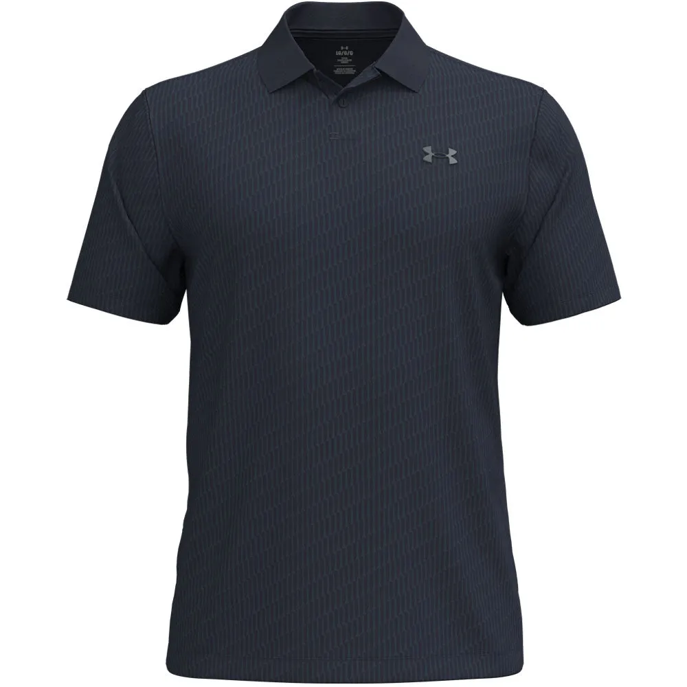 Command Attention Unapologetically You Under Armour Matchplay Printed Polo Shirt - Midnight Navy/Washed Navy/Pitch Gray