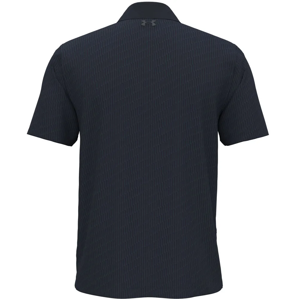 Power Every Step Made to Move Under Armour Matchplay Printed Polo Shirt - Midnight Navy/Washed Navy/Pitch Gray