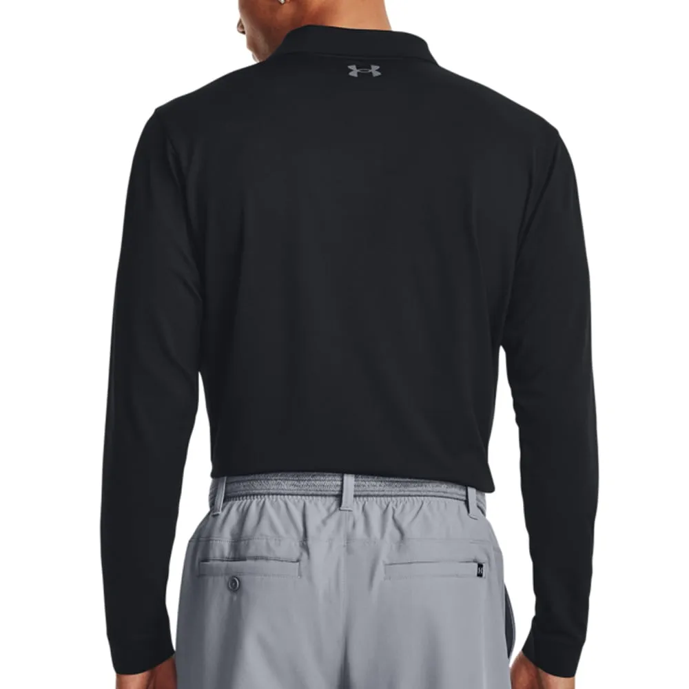 All Eyes on You Under Armour Performance 3.0 Long Sleeve Polo Shirt - Black