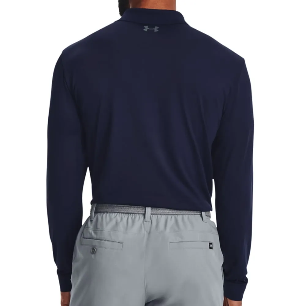 Built to Perform Empower Your Journey Under Armour Performance 3.0 Long Sleeve Polo Shirt - Midnight Navy
