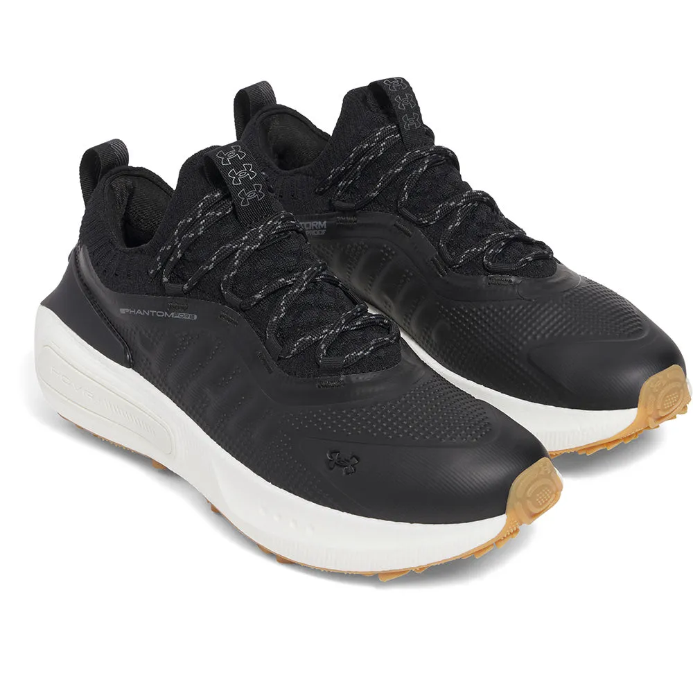 Thanksgiving Day Sale Walk Loud Under Armour Phantom Fore Spikeless Waterproof Shoes - Black/Black/Metallic Gun