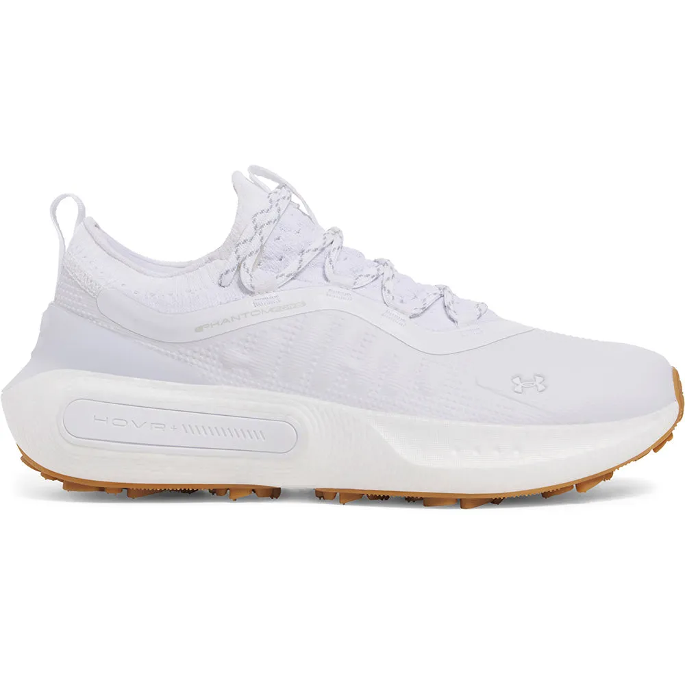 Loud Looks, Smooth Moves Under Armour Phantom Fore Spikeless Waterproof Shoes - White/White/Halo Gray