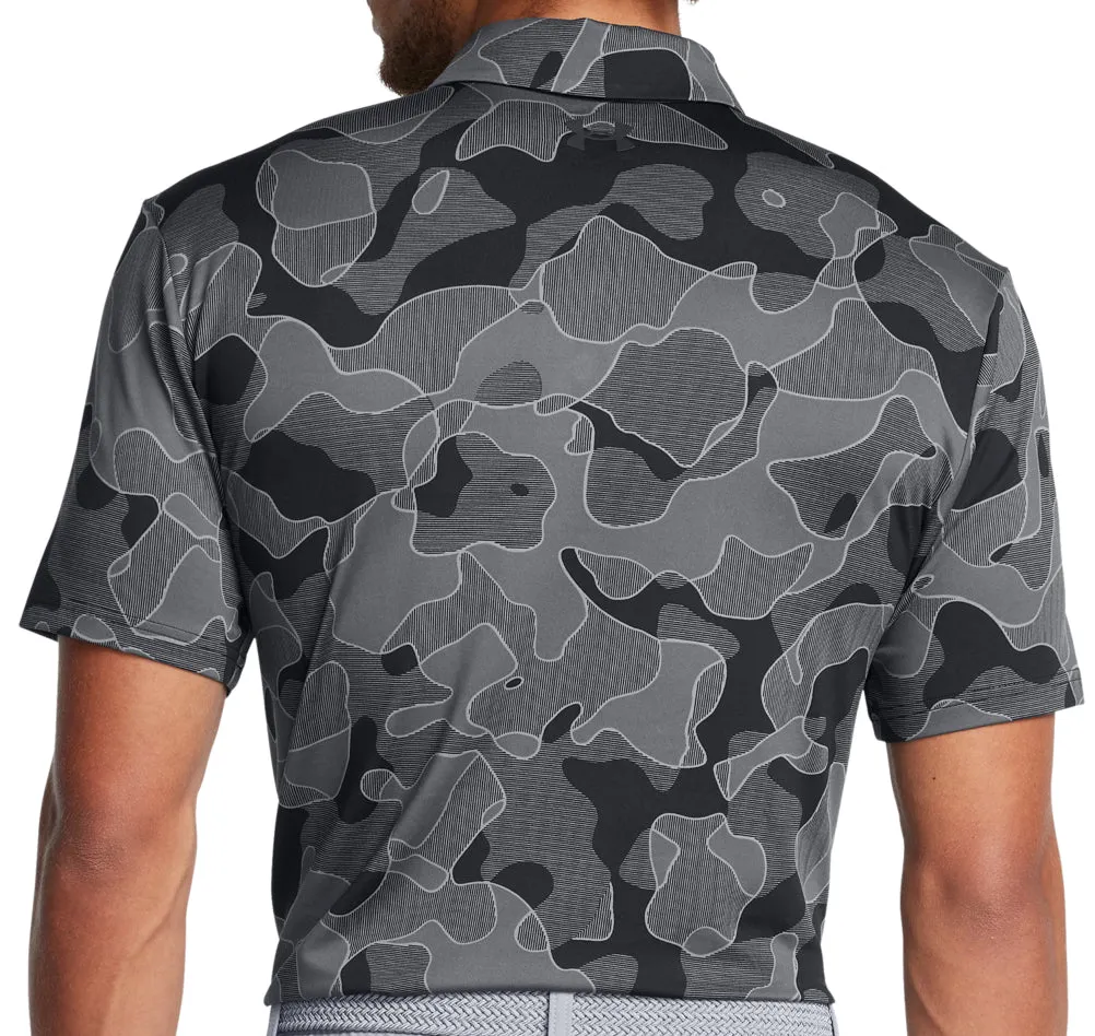 Under Armour Playoff 3.0 Printed Polo Shirt - Black Performance Unleashed Spring Sale