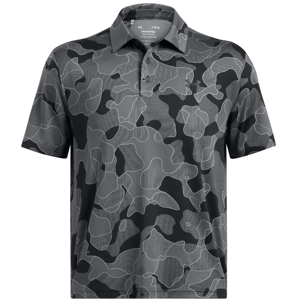 Under Armour Playoff 3.0 Printed Polo Shirt - Black Unleash Your Power Christmas Day Sale
