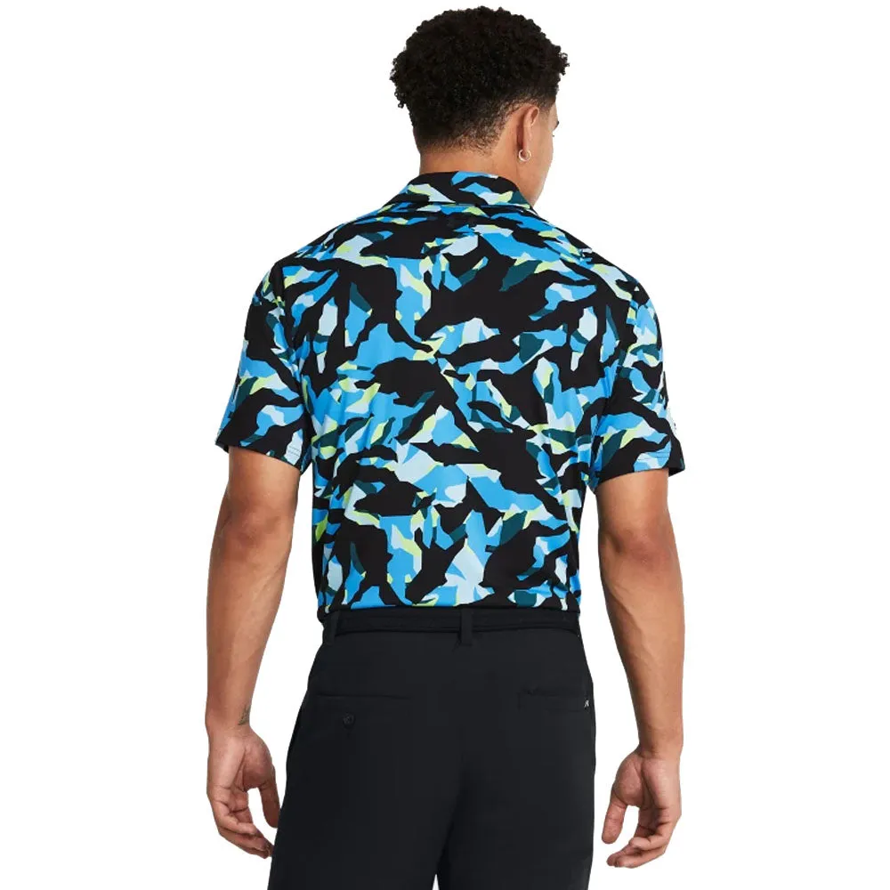 Under Armour Playoff 3.0 Printed Polo Shirt - Black/Capri/Black Hit Your Next Level