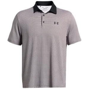 Under Armour Playoff 3.0 Printed Polo Shirt - Black/Red Solstice/Black Walk Tall