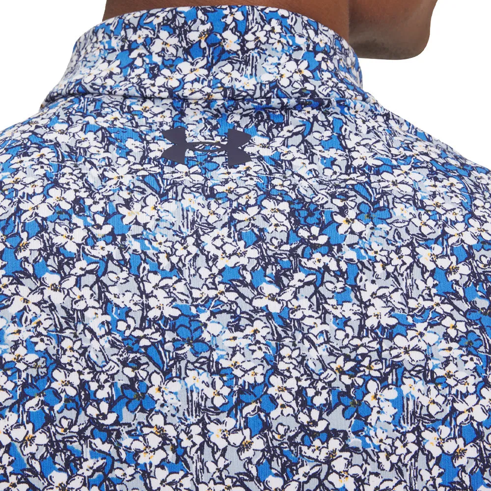 Under Armour Playoff 3.0 Printed Polo Shirt - Blue Atlantis/White/Midnight Navy Affordable