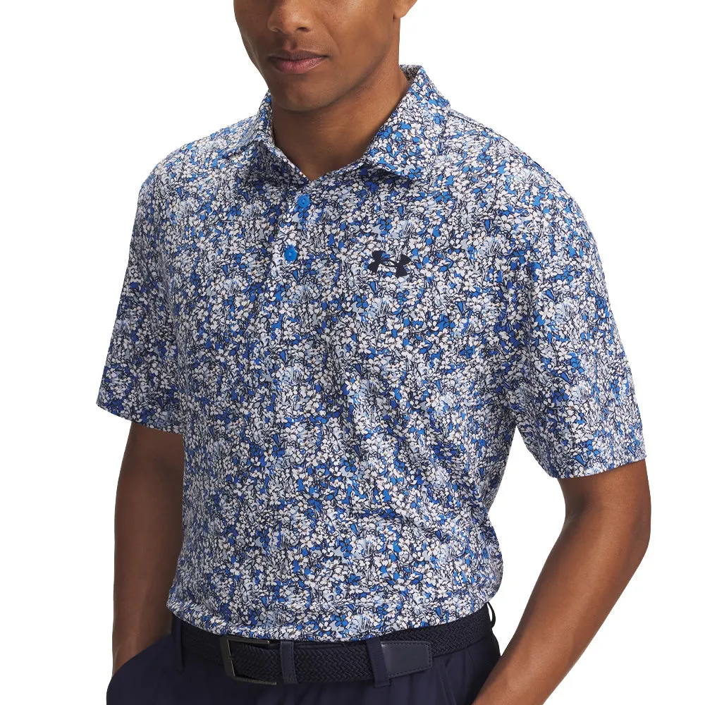Under Armour Playoff 3.0 Printed Polo Shirt - Blue Atlantis/White/Midnight Navy Fearlessly You Style Meets Power