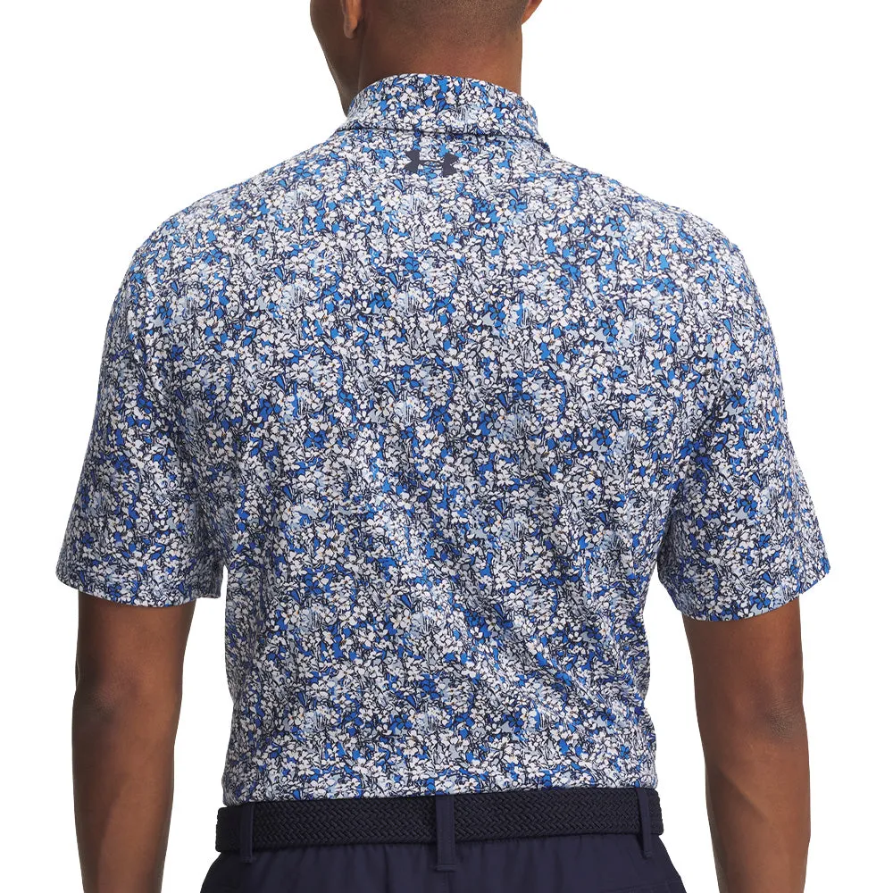 Valentine's Day Sale Under Armour Playoff 3.0 Printed Polo Shirt - Blue Atlantis/White/Midnight Navy