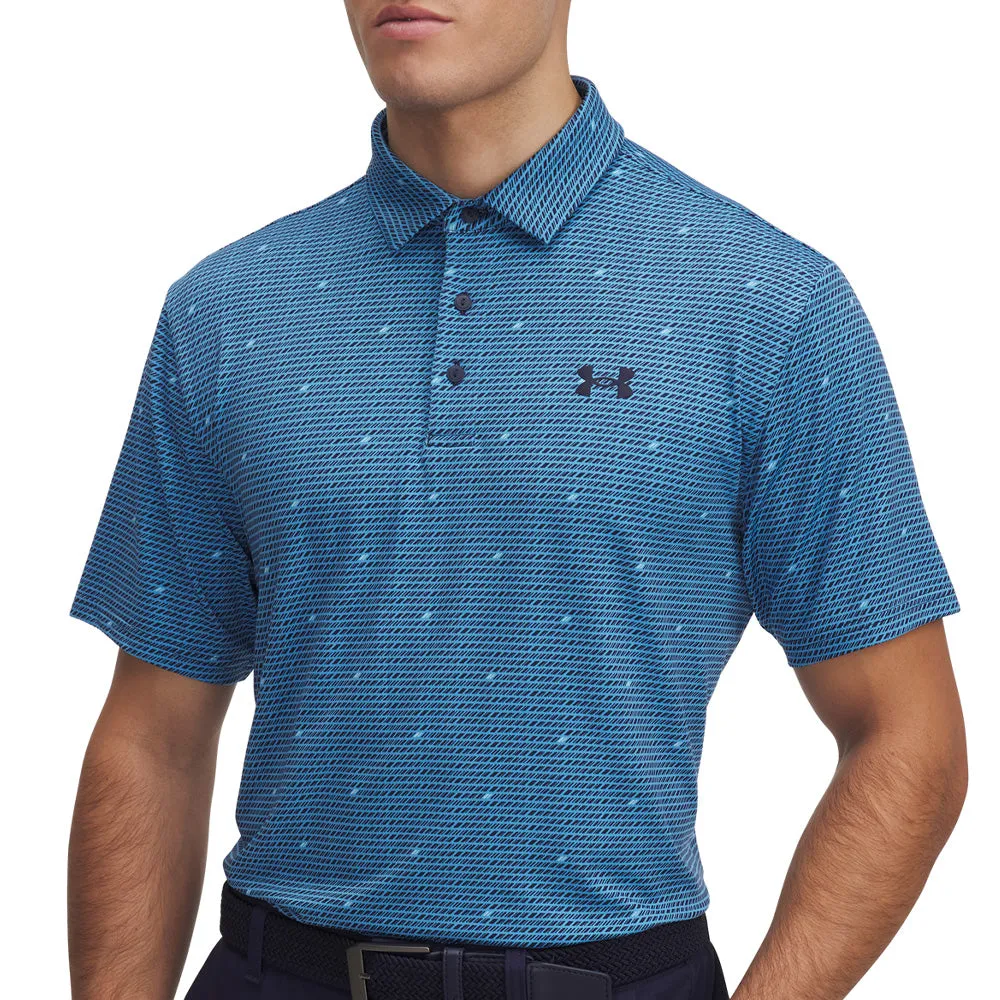 Never Just Walk Labor Day Sale Under Armour Playoff 3.0 Printed Polo Shirt - Ether Blue/Midnight Navy