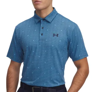 Never Just Walk Labor Day Sale Under Armour Playoff 3.0 Printed Polo Shirt - Ether Blue/Midnight Navy