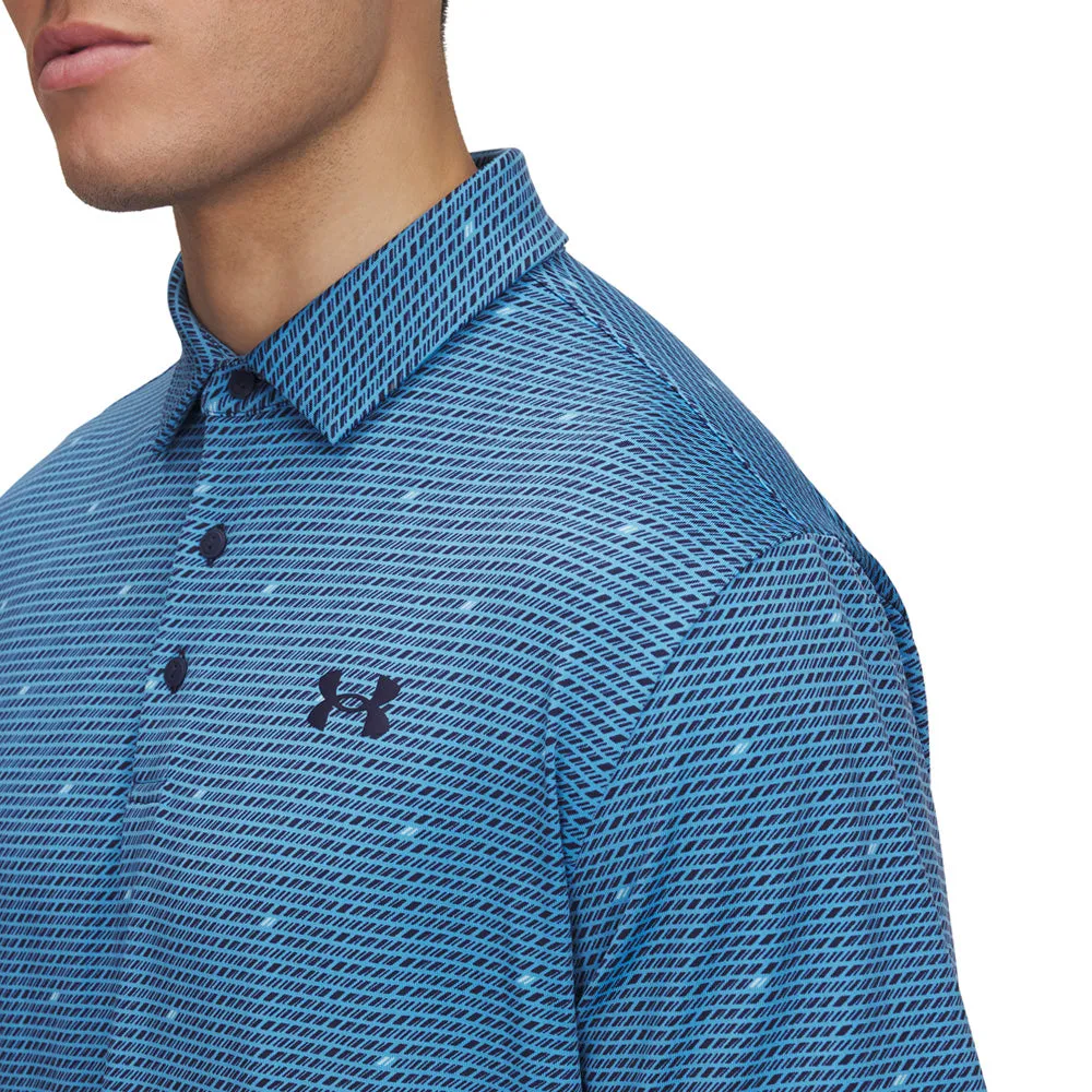 Under Armour Playoff 3.0 Printed Polo Shirt - Ether Blue/Midnight Navy Born to Stand Out