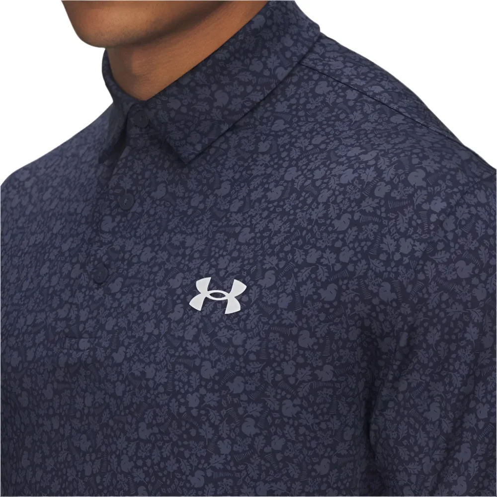 Fuel Your Fire Under Armour Playoff 3.0 Printed Polo Shirt - Midnight Navy/Downpour Grey/Halo Gray