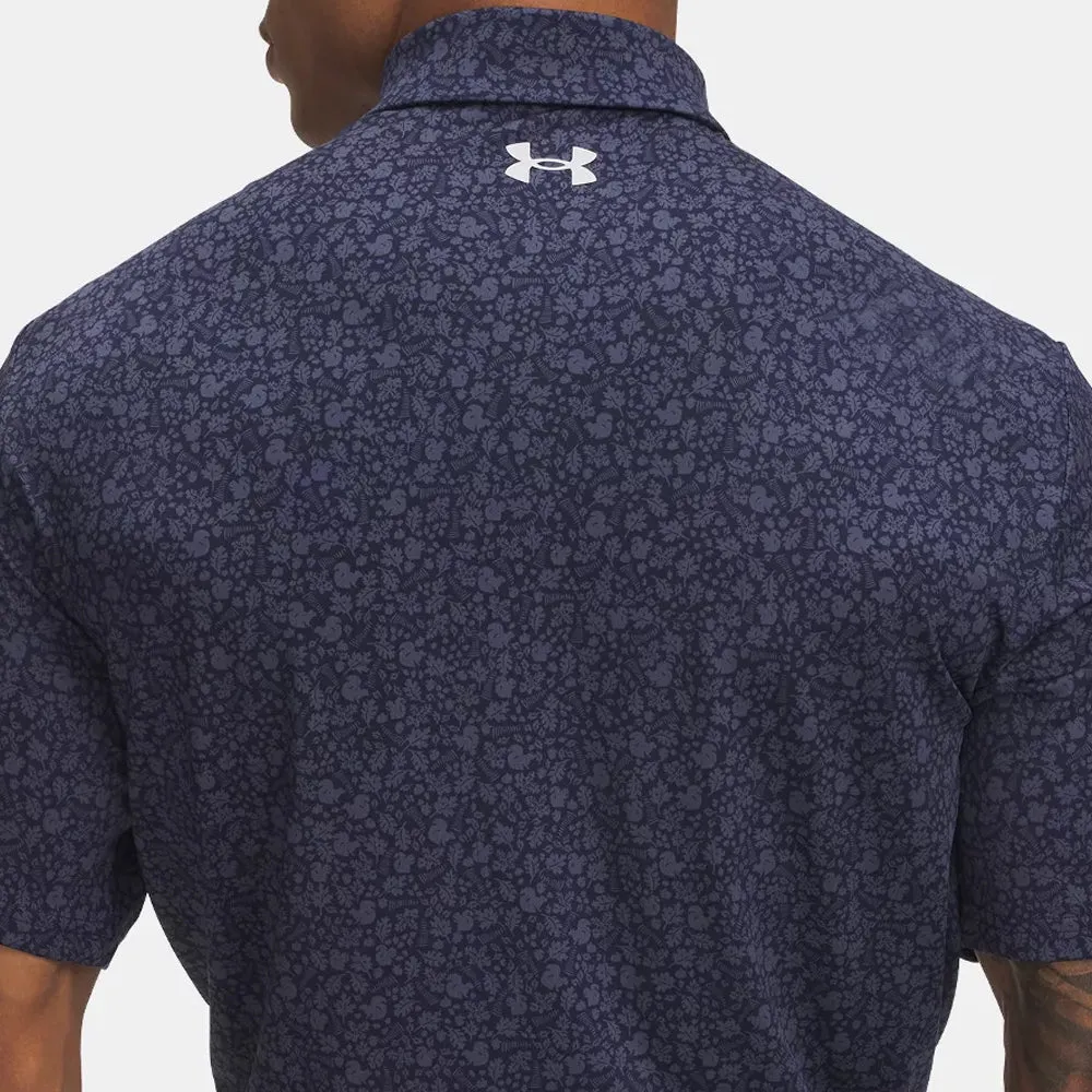 Limited Time Offer Great Value Under Armour Playoff 3.0 Printed Polo Shirt - Midnight Navy/Downpour Grey/Halo Gray