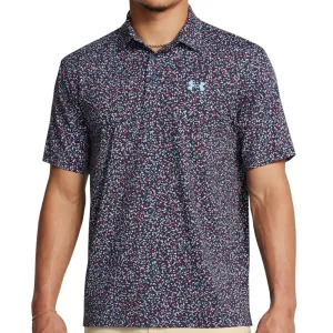 Engineered for Speed Command Attention Under Armour Playoff 3.0 Printed Polo Shirt - Midnight Navy/Horizon Blue/Nimbus Blue