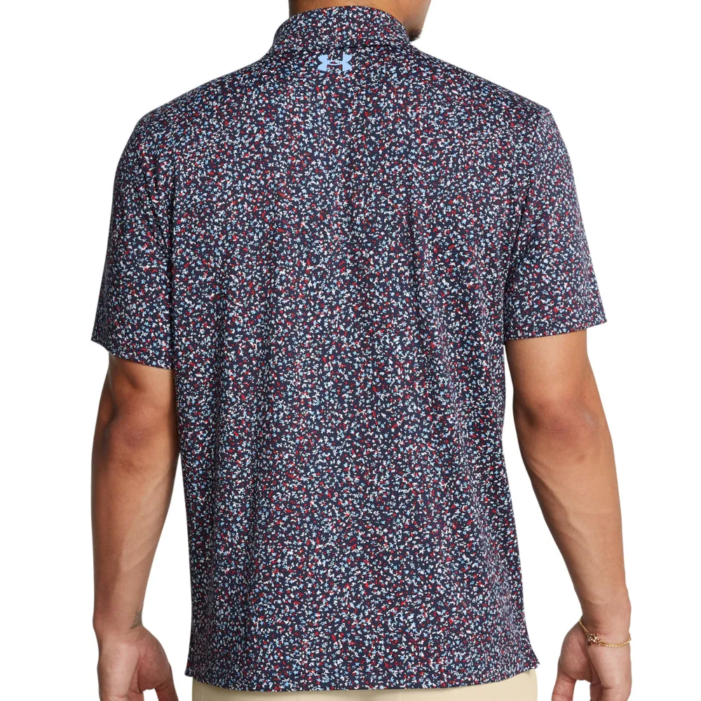 Step into the Beat Under Armour Playoff 3.0 Printed Polo Shirt - Midnight Navy/Horizon Blue/Nimbus Blue