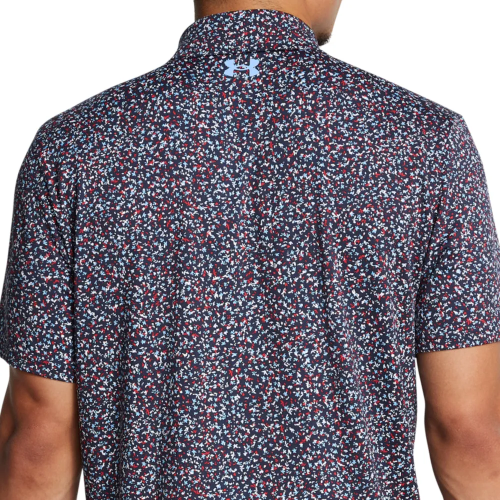 Walk Loud Under Armour Playoff 3.0 Printed Polo Shirt - Midnight Navy/Horizon Blue/Nimbus Blue