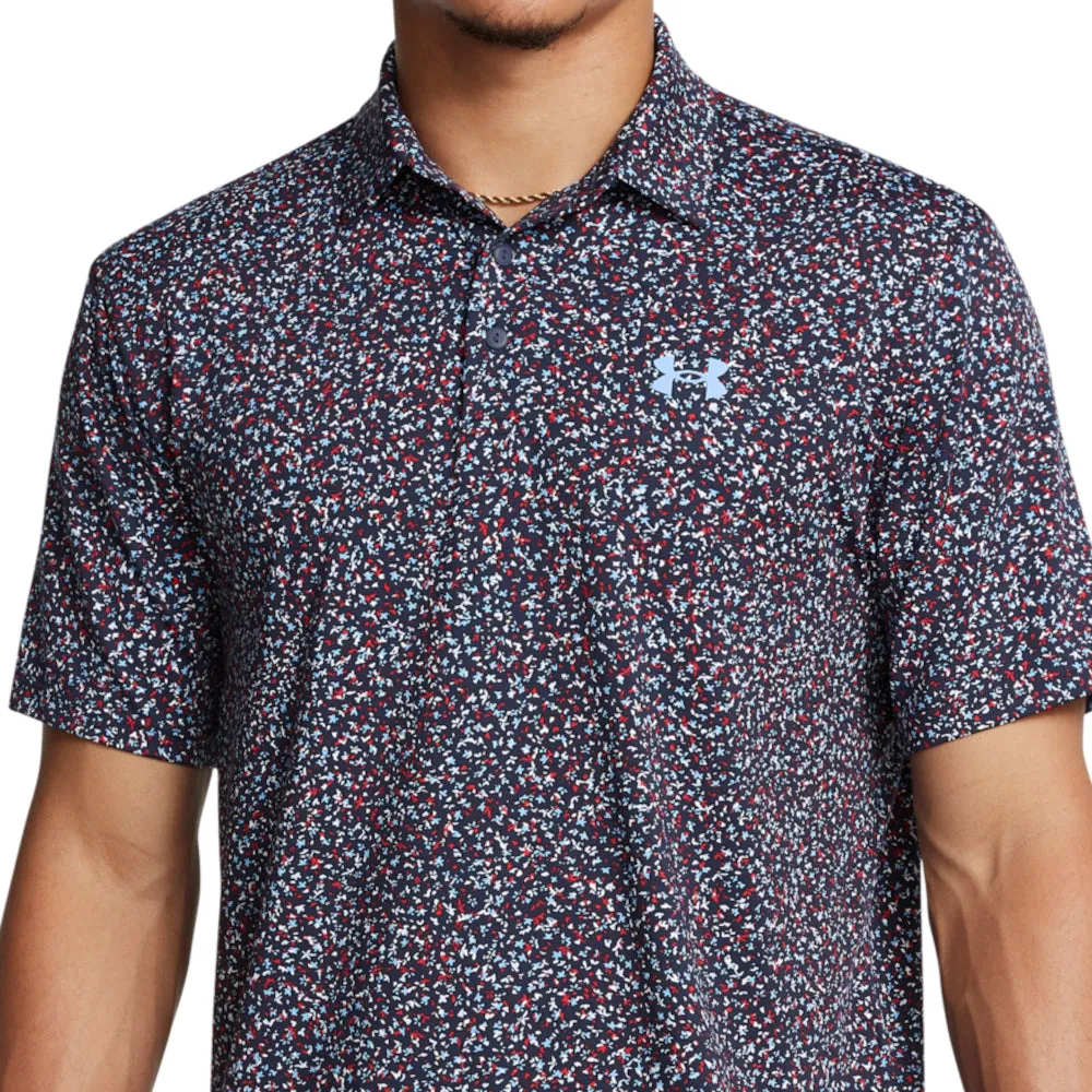 Limited Time Offer Flash Sale Under Armour Playoff 3.0 Printed Polo Shirt - Midnight Navy/Horizon Blue/Nimbus Blue