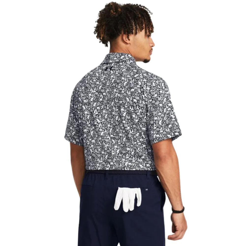 Under Armour Playoff 3.0 Printed Polo Shirt - Midnight Navy/Midnight Navy Rise Every Time Designed to Dominate