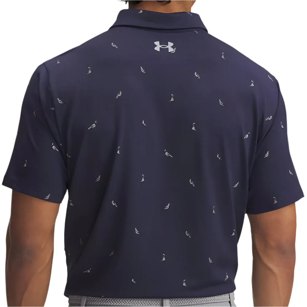 Mother's Day Sale Great Value Under Armour Playoff 3.0 Printed Polo Shirt - Midnight Navy/Steel