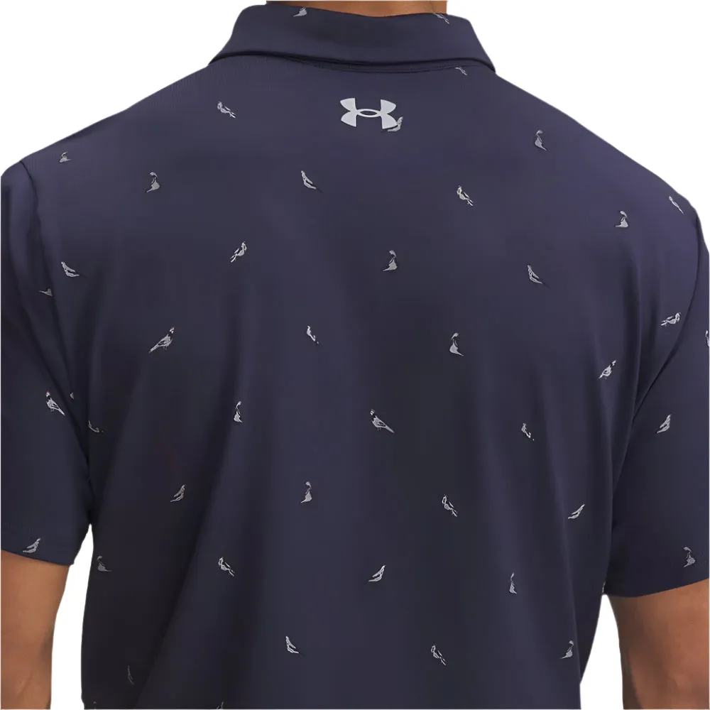 Under Armour Playoff 3.0 Printed Polo Shirt - Midnight Navy/Steel Fuel Your Fire