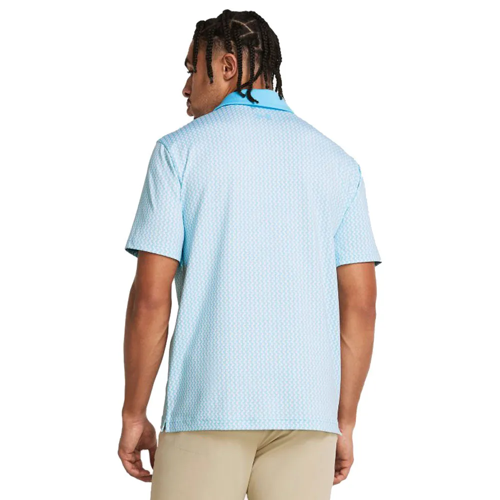 Under Armour Playoff 3.0 Printed Polo Shirt - Sky Blue/White/Sky Blue Black Friday Offer