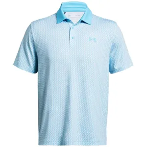 Dare to Lead Under Armour Playoff 3.0 Printed Polo Shirt - Sky Blue/White/Sky Blue