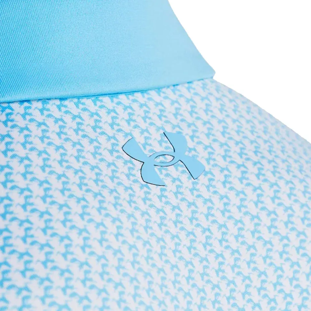 Made to Move Father's Day Sale Under Armour Playoff 3.0 Printed Polo Shirt - Sky Blue/White/Sky Blue