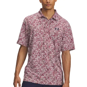 Under Armour Playoff 3.0 Printed Polo Shirt - Tourmaline Pink/Dark Maroon/Midnight Navy Labor Day Sale