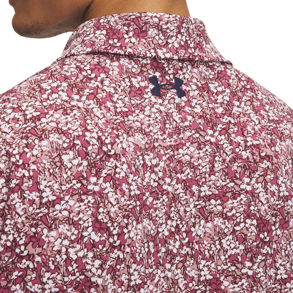 Designed to Dominate Great Value Under Armour Playoff 3.0 Printed Polo Shirt - Tourmaline Pink/Dark Maroon/Midnight Navy