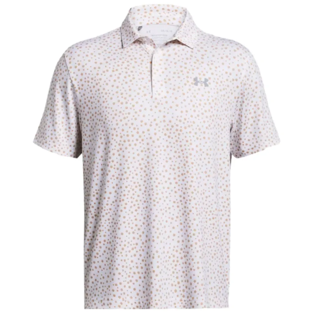 Under Armour Playoff 3.0 Printed Polo Shirt - White/Photon Blue/Steel Autumn Sale