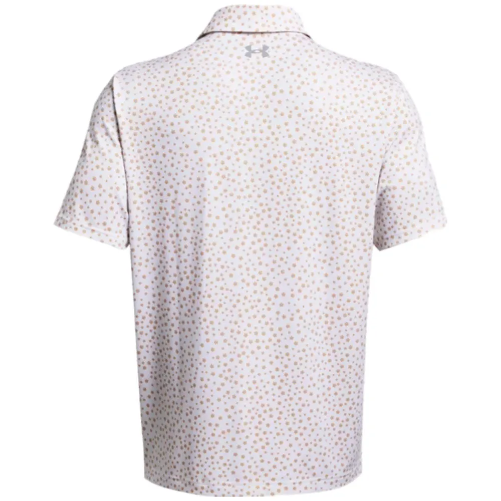 Under Armour Playoff 3.0 Printed Polo Shirt - White/Photon Blue/Steel Independence Day Sale Keep Going Strong