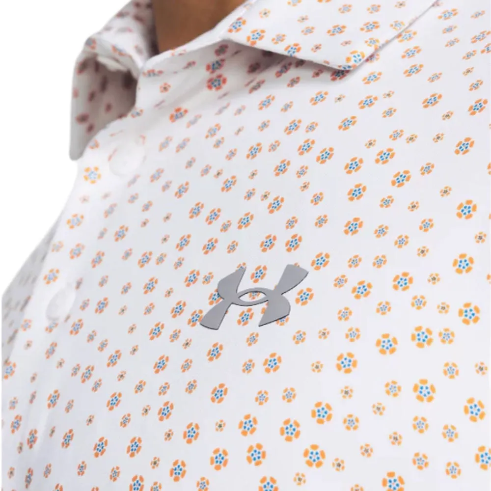 Black Friday Exclusive Biggest Sale of the Year Under Armour Playoff 3.0 Printed Polo Shirt - White/Photon Blue/Steel