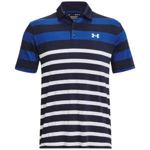 Under Armour Playoff 3.0 Rugby Yd Stripe Polo Shirt - Midnight Navy/Blue Mirage/White Move Beyond Ordinary