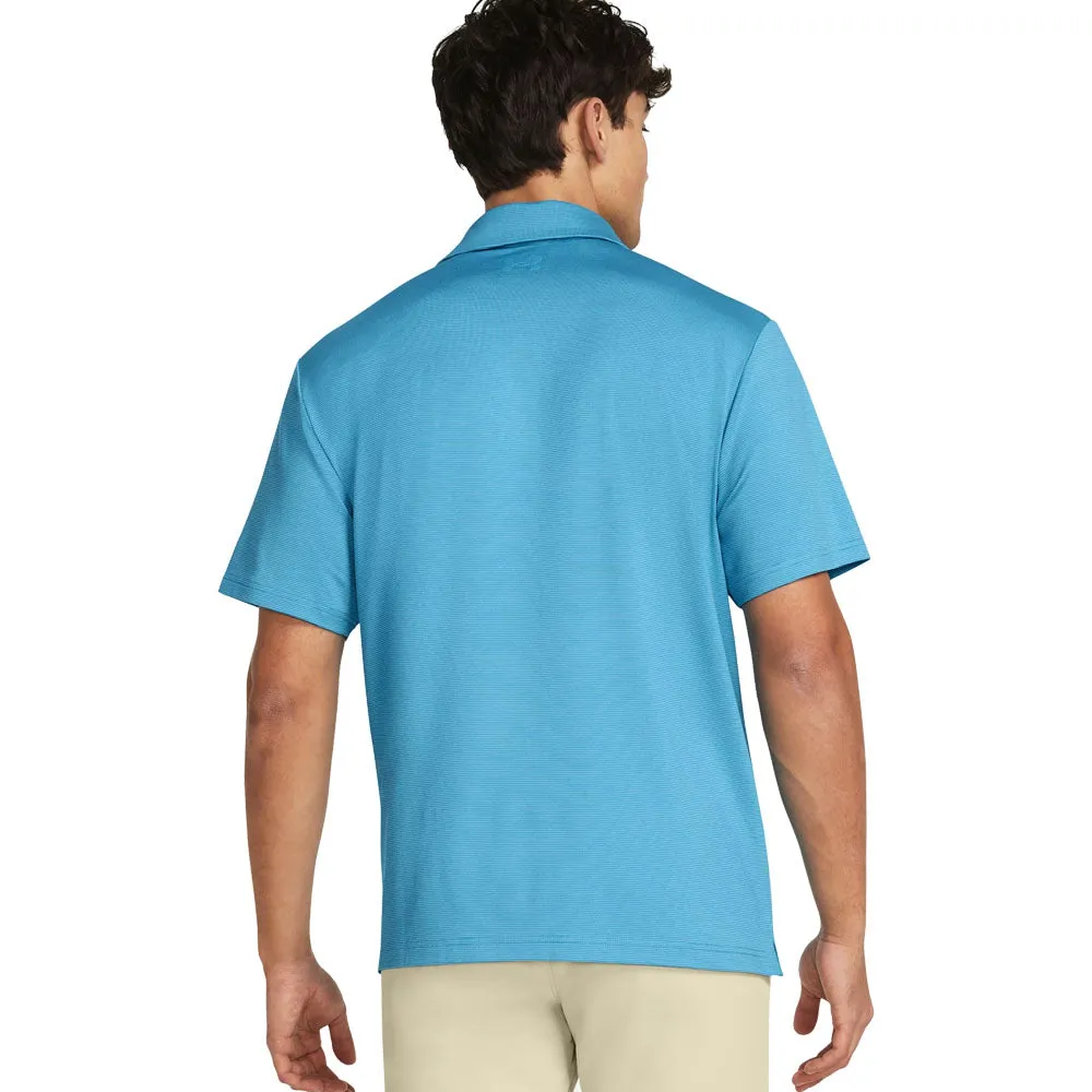 Under Armour Playoff 3.0 Stripe Polo Shirt - Capri/Sky Blue/Capri Be Unstoppable