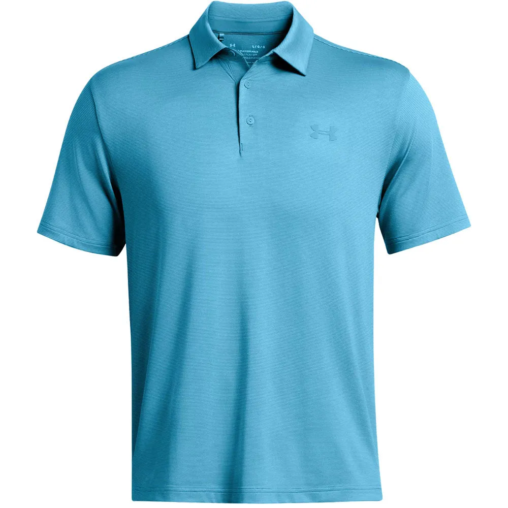 Independence Day Sale Push Beyond Limits Under Armour Playoff 3.0 Stripe Polo Shirt - Capri/Sky Blue/Capri