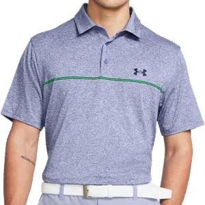 Under Armour Playoff 3.0 Stripe Polo Shirt - Celeste/Vapor Green/Starlight Walk Loud Be Unstoppable