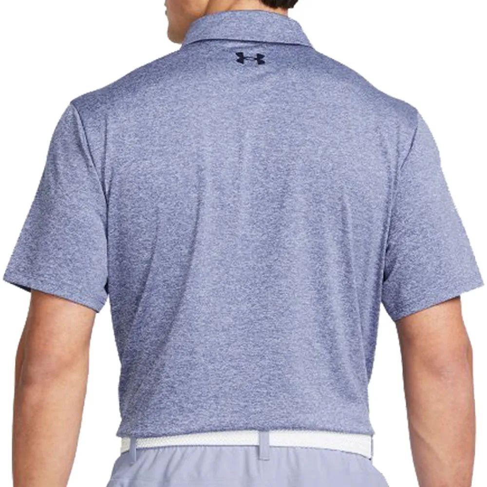 Fuel Your Fire Under Armour Playoff 3.0 Stripe Polo Shirt - Celeste/Vapor Green/Starlight