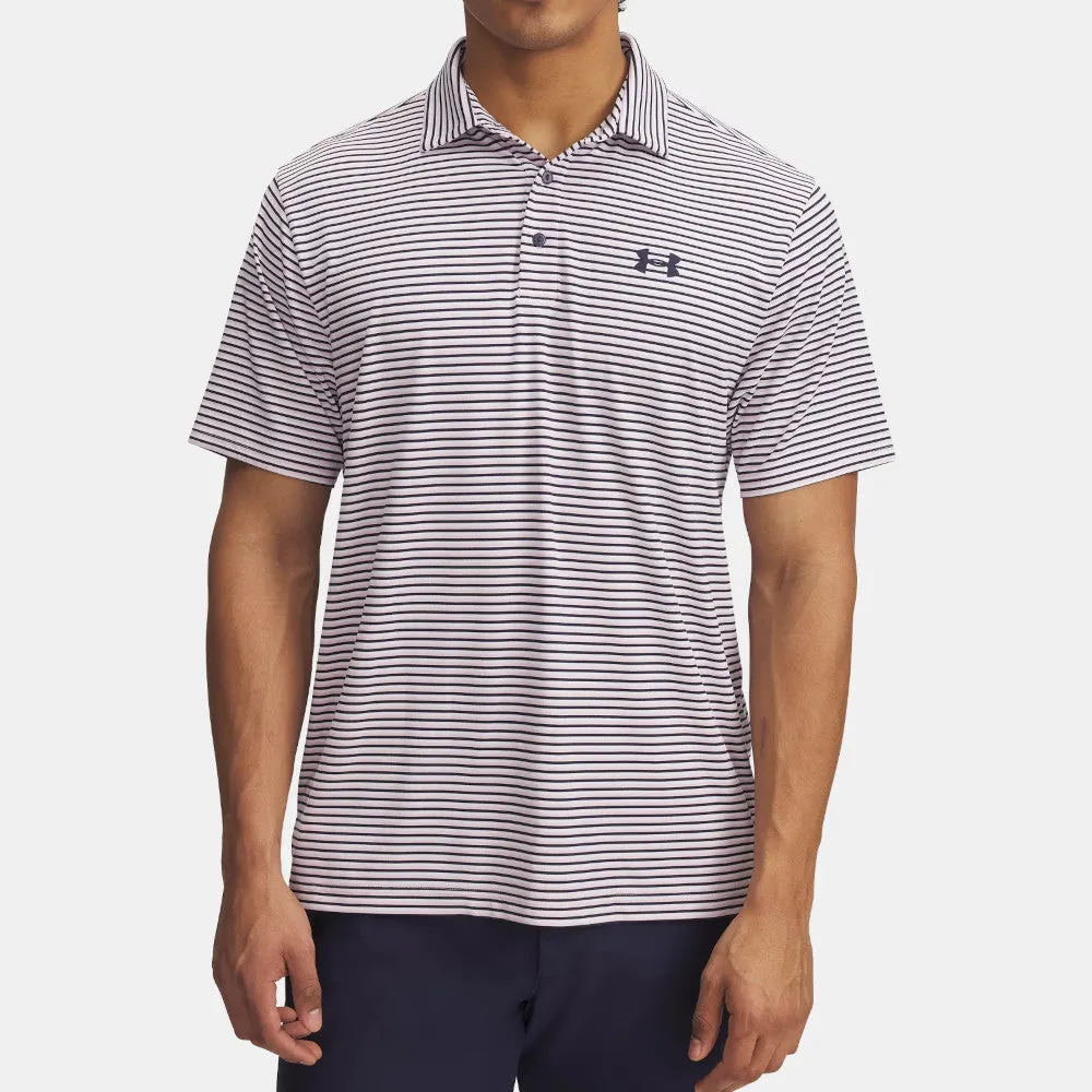 Under Armour Playoff 3.0 Stripe Polo Shirt - Prime Pink/Midnight Navy/Midnight Navy Black Friday Sale