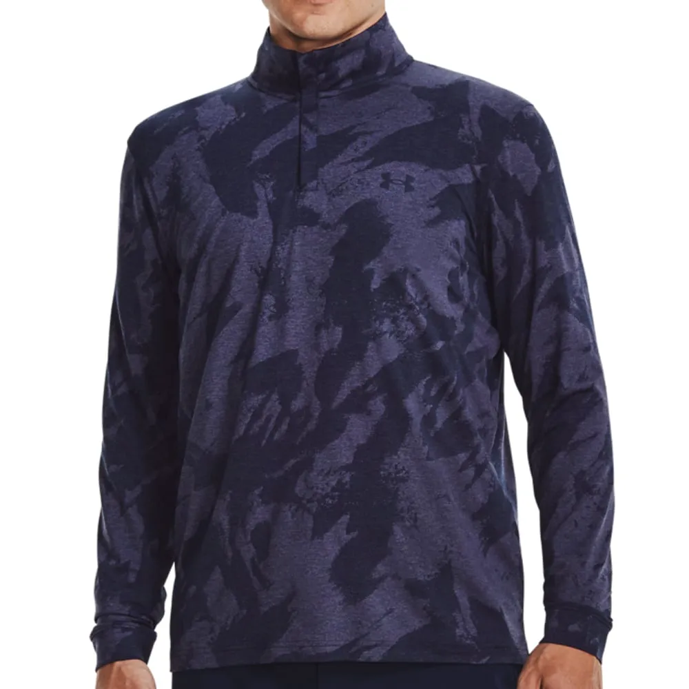 Autumn Sale Under Armour Playoff Jacquard 1/4 Zip Pullover - Midnight Navy