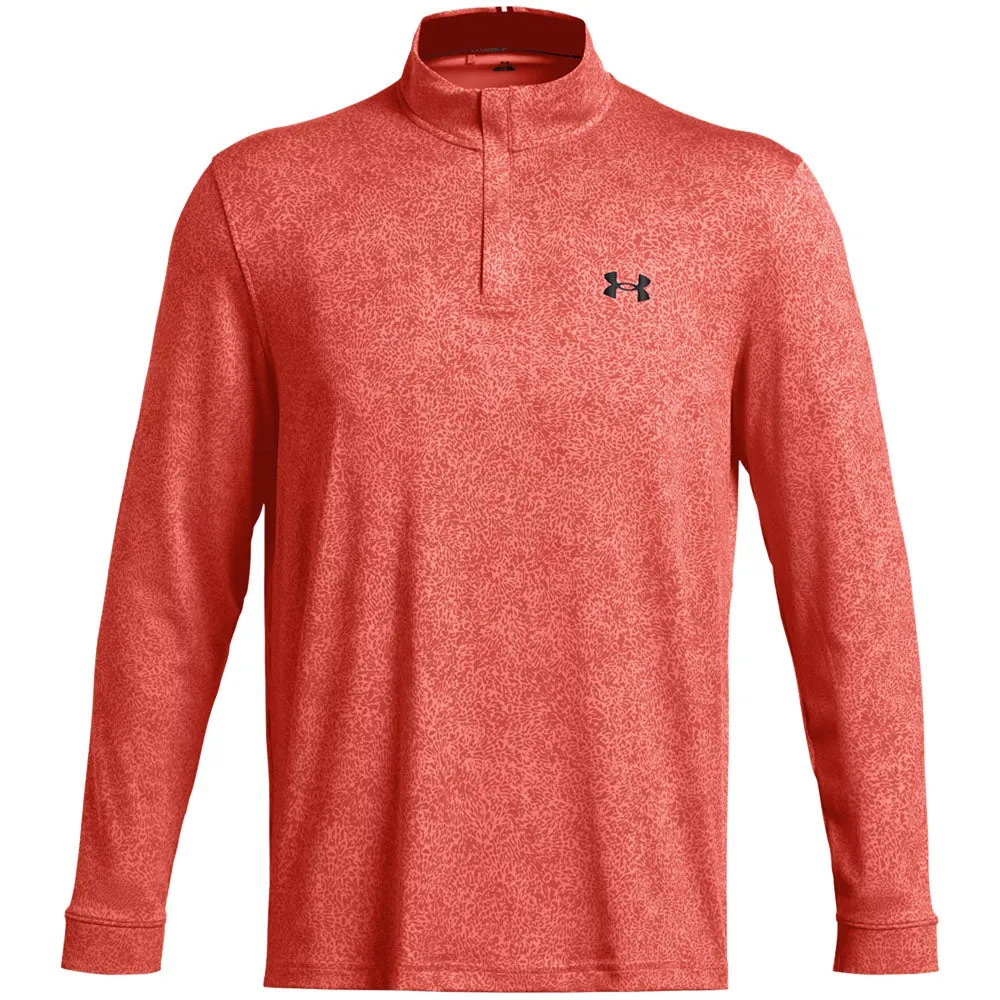 Made to Move Under Armour Playoff Printed 1/4 Zip Pullover - Coho/Red Solstice/Black
