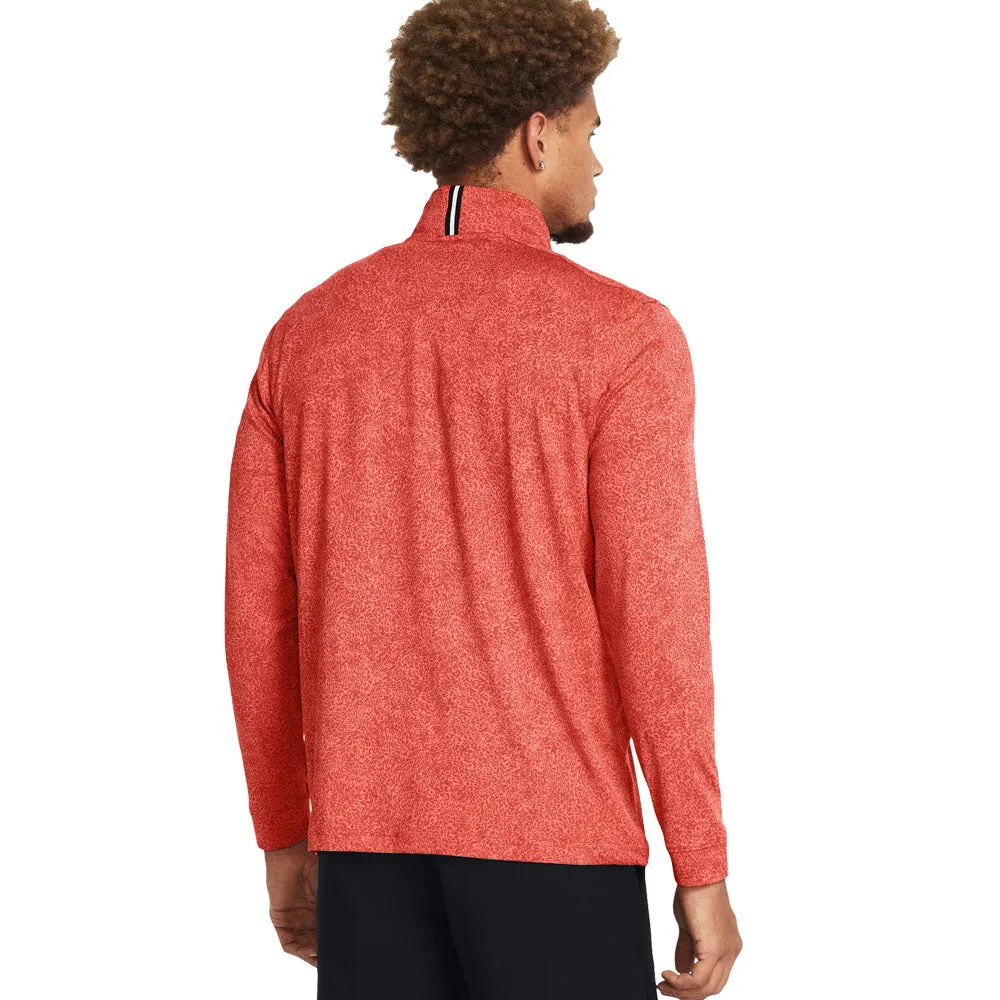Hit Your Next Level All Eyes on You Under Armour Playoff Printed 1/4 Zip Pullover - Coho/Red Solstice/Black