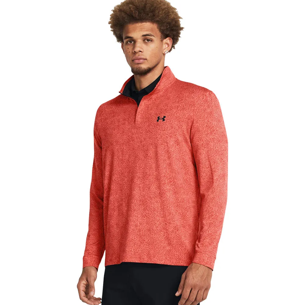 Under Armour Playoff Printed 1/4 Zip Pullover - Coho/Red Solstice/Black Gear Up and Go Budget Friendly