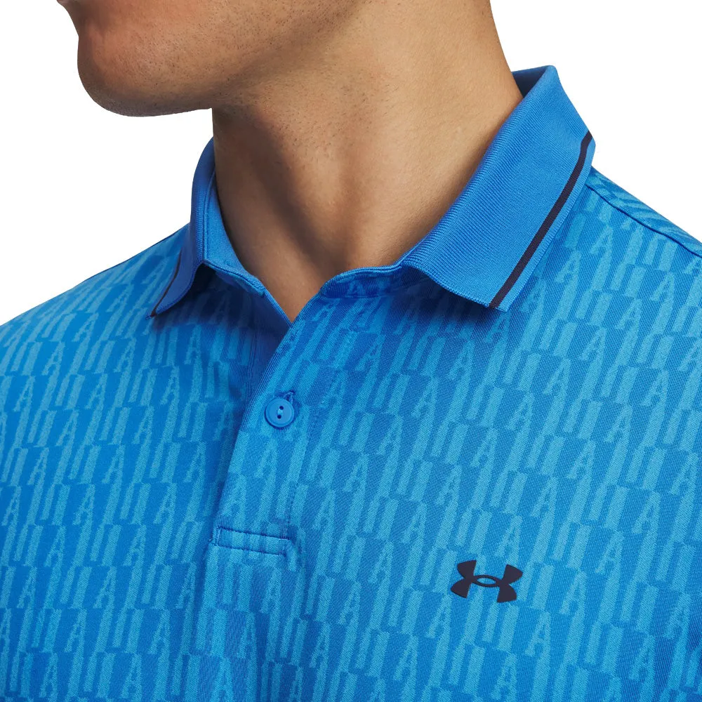 Under Armour Playoff Sport Jacquard Polo Shirt - Blue Atlantis/Midnight Navy/Midnight Navy Break Boundaries Never Just Walk
